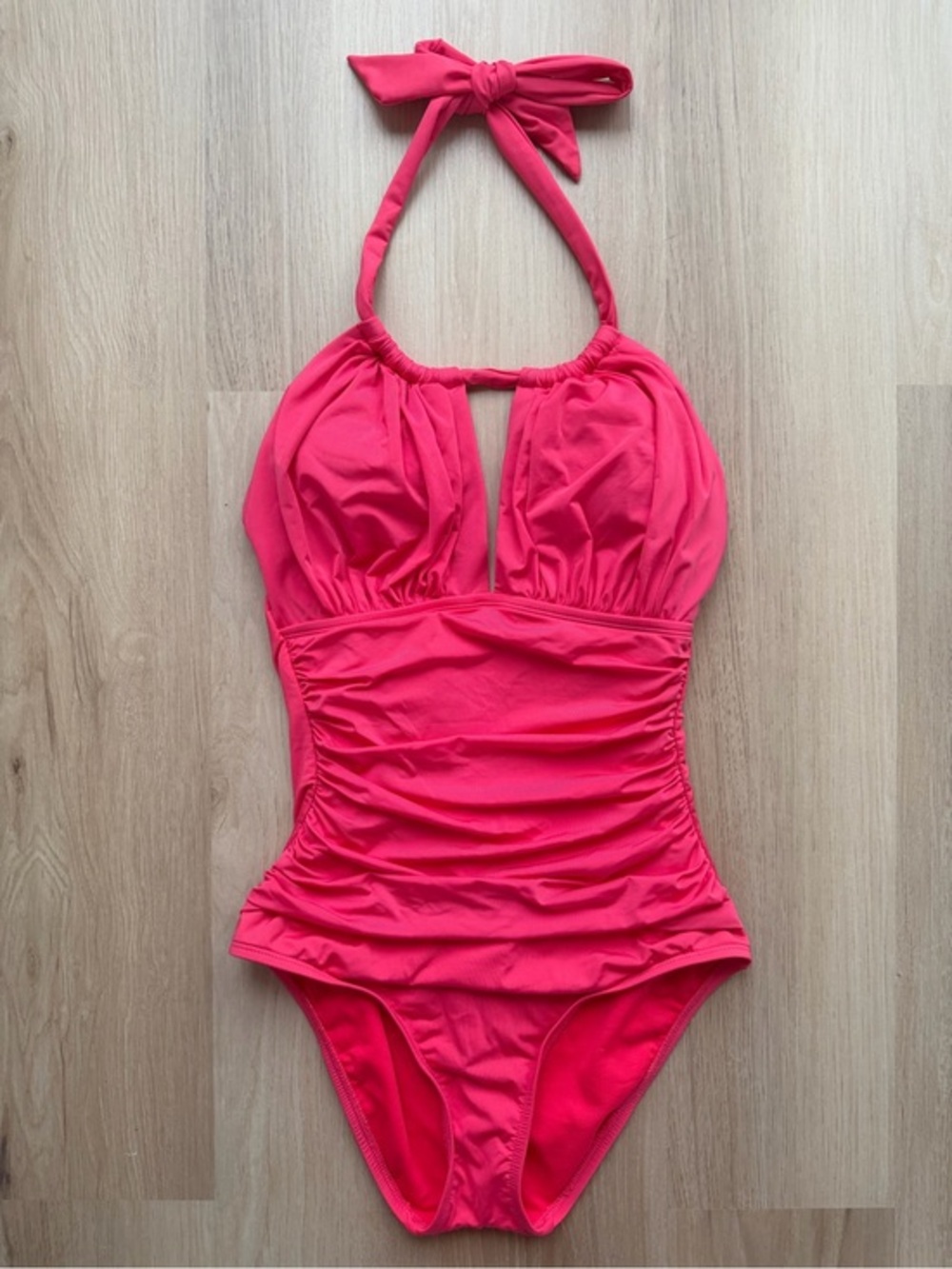 Kenneth Cole Reaction Pink Halter One Piece Swimsuit Size S